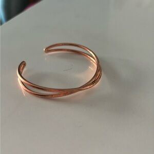 Tribe Alive Rose Gold Criss Cross Cuff Bracelet